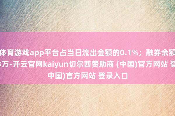 体育游戏app平台占当日流出金额的0.1%；融券余额293.63万-开云官网kaiyun切尔西赞助商 (中国)官方网站 登录入口