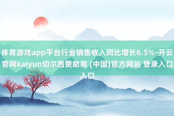 体育游戏app平台行业销售收入同比增长6.5%-开云官网kaiyun切尔西赞助商 (中国)官方网站 登录入口