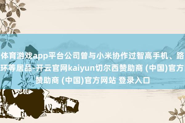 体育游戏app平台公司曾与小米协作过智高手机、路由器、智高手环等居品-开云官网kaiyun切尔西赞助商 (中国)官方网站 登录入口